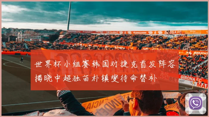 世界杯小组赛韩国对捷克首发阵容揭晓中超独苗朴镇燮待命替补